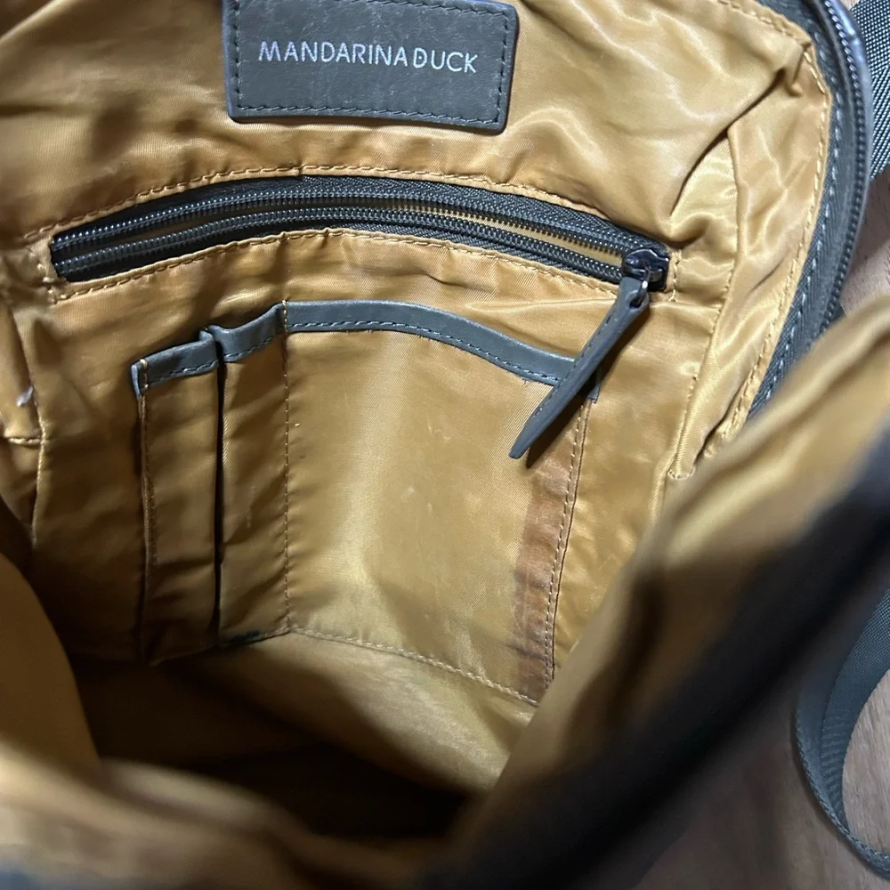 MANDARINA DUCK Messenger Bag with Adjustable Strap and Water-Resistant Finish